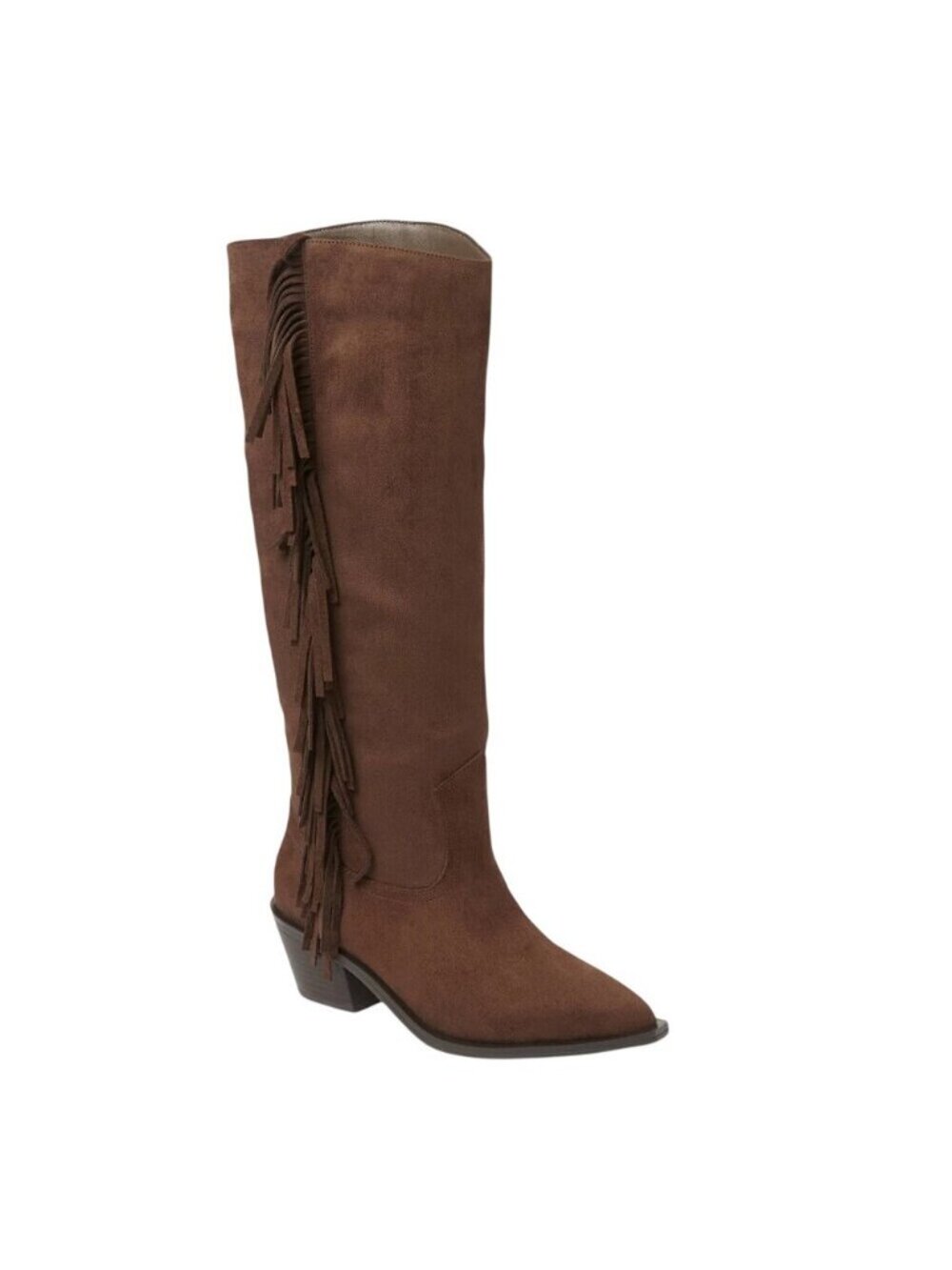 Universal Thread Patsy Tall Fringe Western Boots Cowgirl Chocolate Brown 8M - Picture 11 of 11
